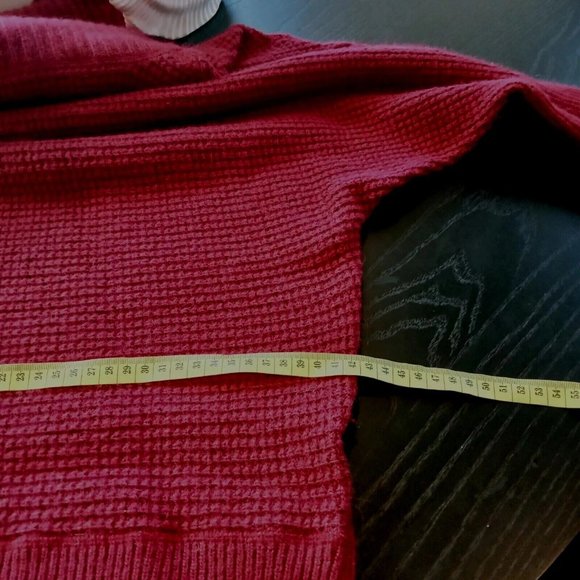 David Lawrence Red Pink Waffle Jumper M Fit 8 - 10 Cashmere Angora Lambswool - Picture 8 of 9